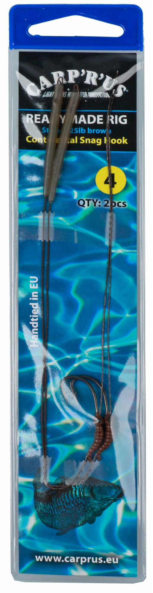 Carp´R´Us Ready Rig Strip-X Mat Brown 25lb Continental Velikost 4 2ks