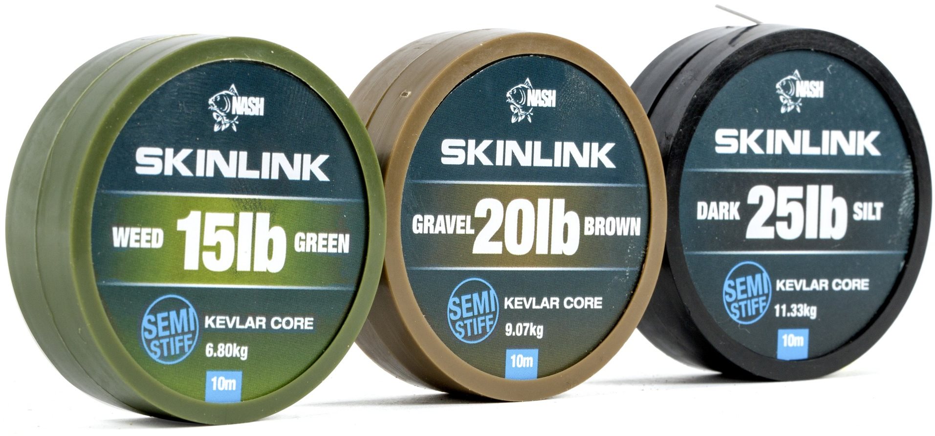 Nash SkinLink Semi-Stiff 20lb 10m Gravel Brown