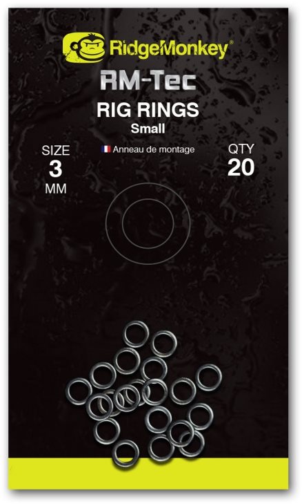 RidgeMonkey RM-Tec Rig Rings Small 3mm 20ks