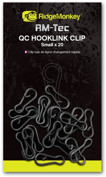 RidgeMonkey RM-Tec Quick Change Hooklink Clip Small 20ks