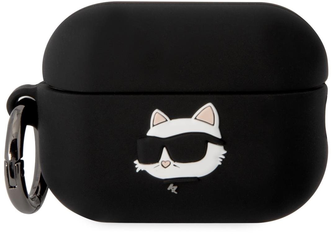 Karl Lagerfeld 3D Logo NFT Choupette Head Silikonové Pouzdro pro Airpods Pro 2 Black