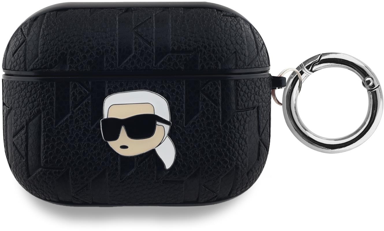 Karl Lagerfeld PU Embossed Karl Head Pouzdro pro AirPods Pro Black