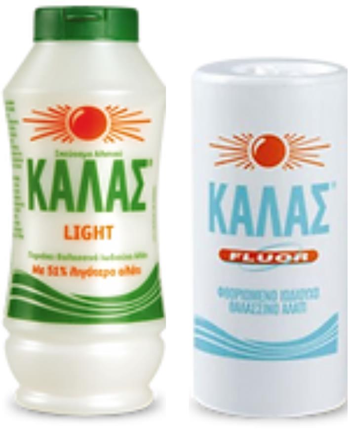 KALAS LIGHT Jemná mořská sůl 375 g, obsahuje o 51 % méně soli + FLUOR fluorovaná jodovaná, 250 g