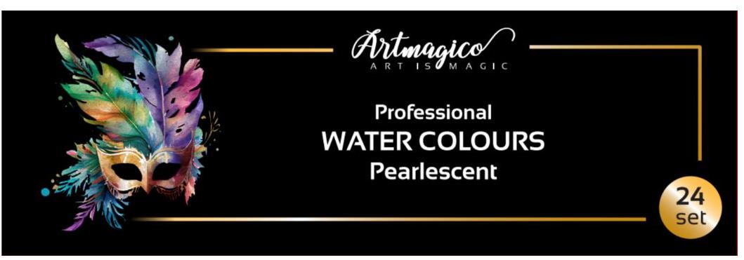 ARTMAGICO Professional Water colours Pearlescent 24 barev