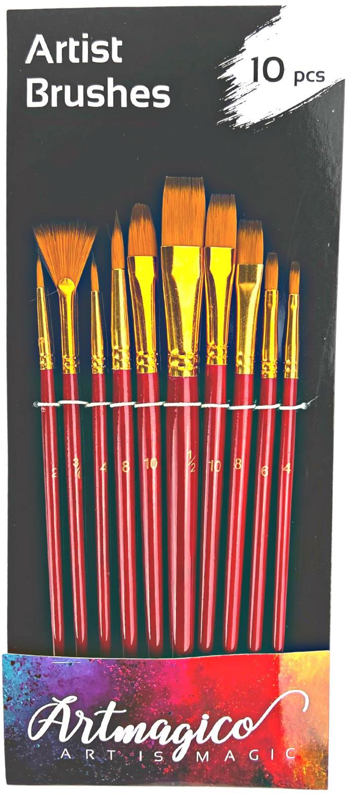 Artmagico nylonové štětce 10 kusů