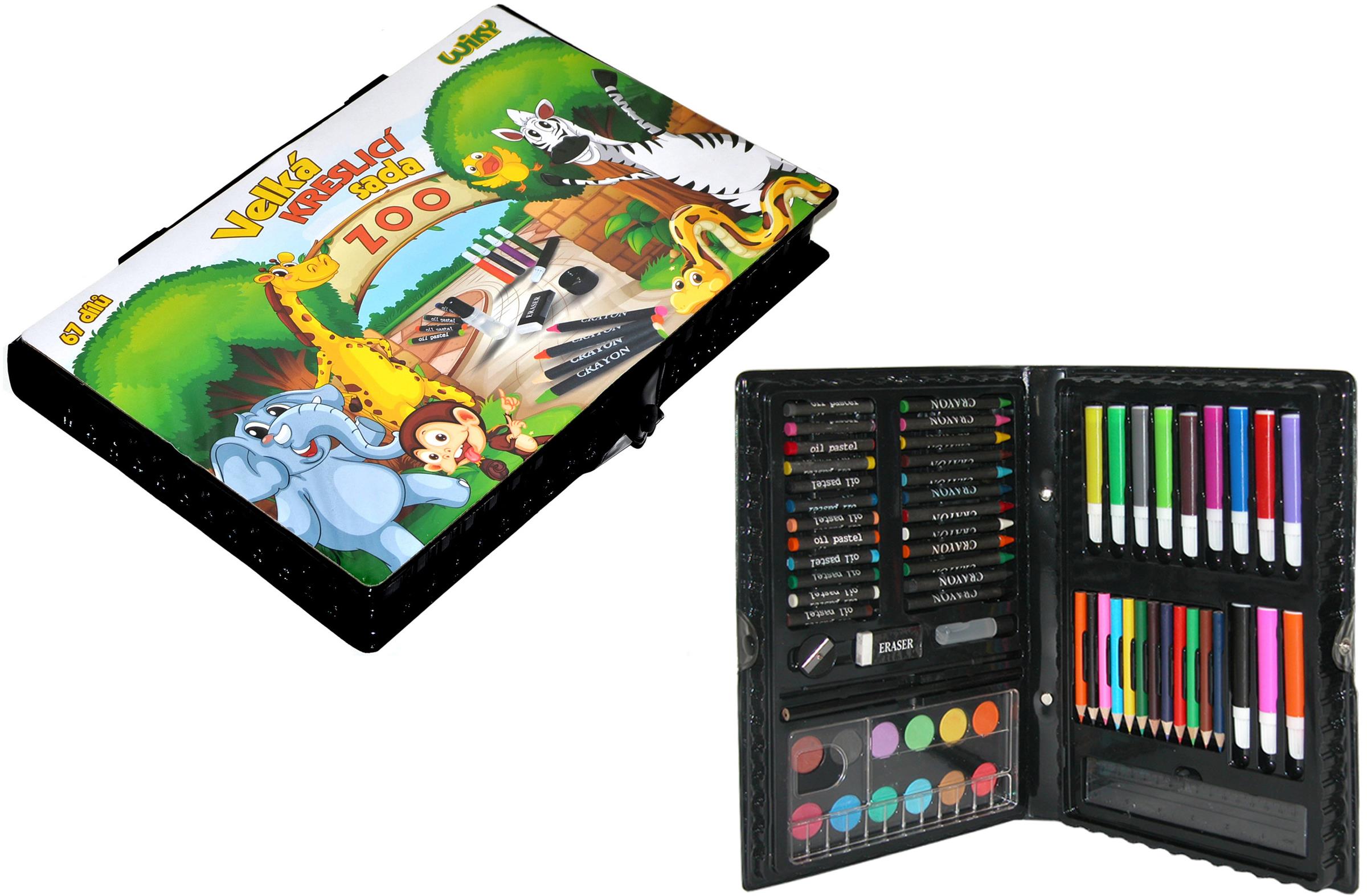 Výtvarný kufřík Wiky ZOO s 67 výtvarnými potřebami