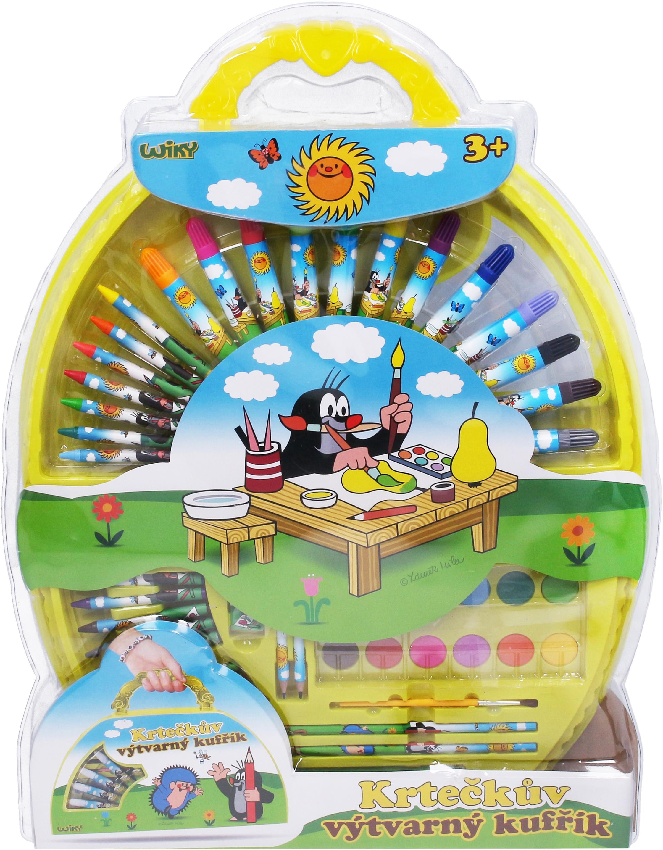 Kufřík výtvarných potřeb 50 ks - Krtek