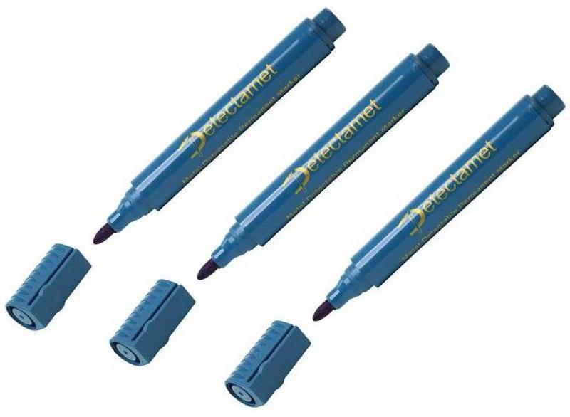 SOLLAU Detekovatelný popisovač permanentní, černý inkoust, sada 3 ks