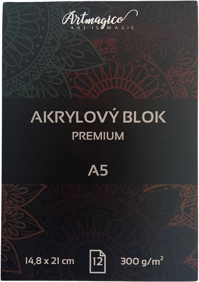 ARTMAGICO akrylový blok A5, 12 listů, 300 g/m2