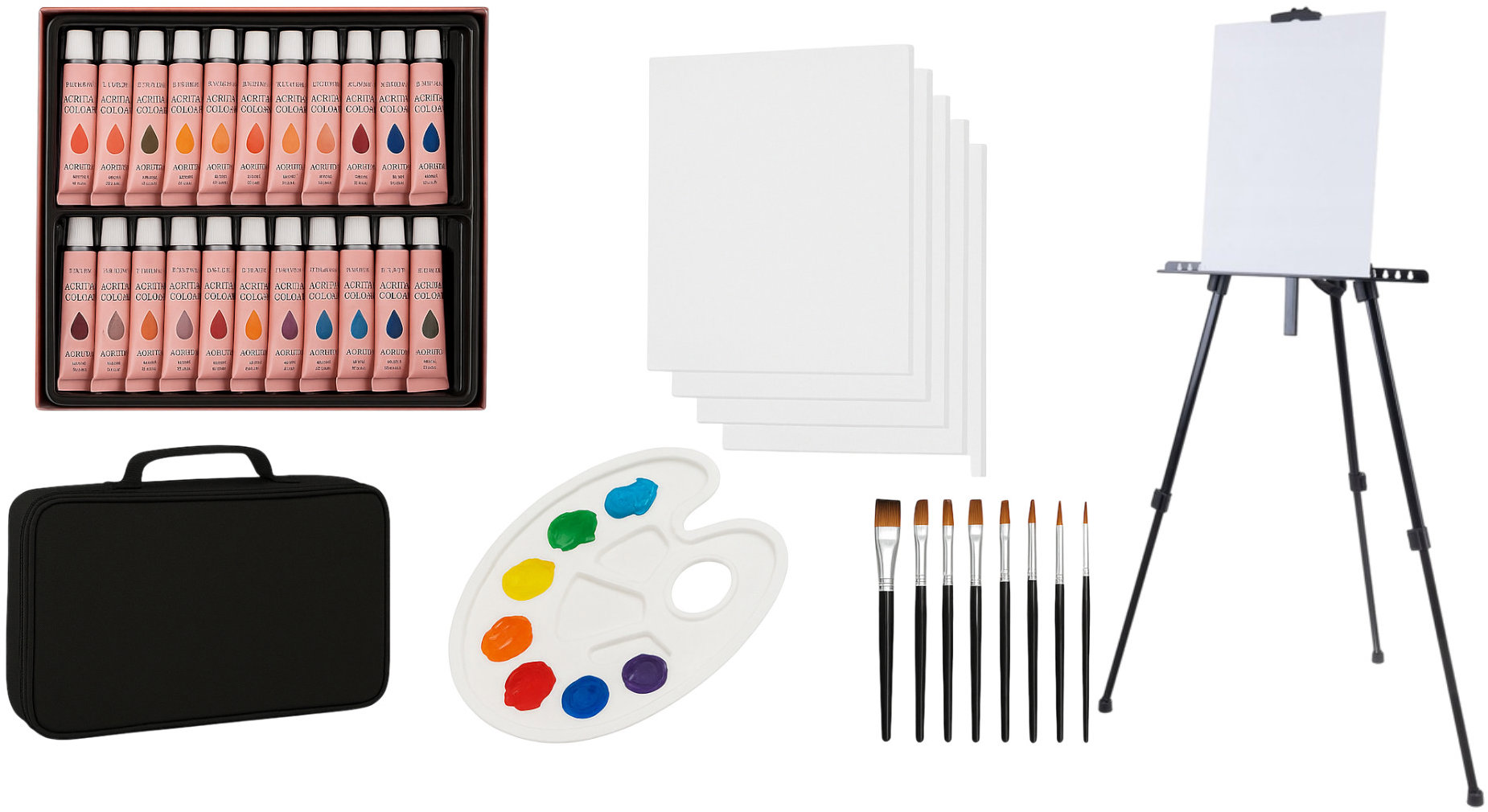 Velká sada kreativních malířských potřeb od známé značky Maaleo