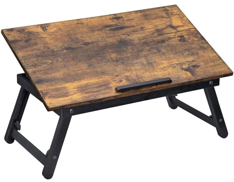 Rustikální skládací stolek na notebook ModernHome LLD104BY