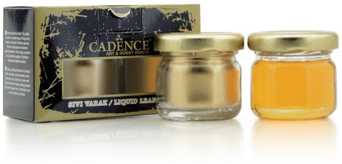 Tekuté zlato, imitace od Cadence - dvě 30 ml lahvičkové, vhodné pro umělecké účely.