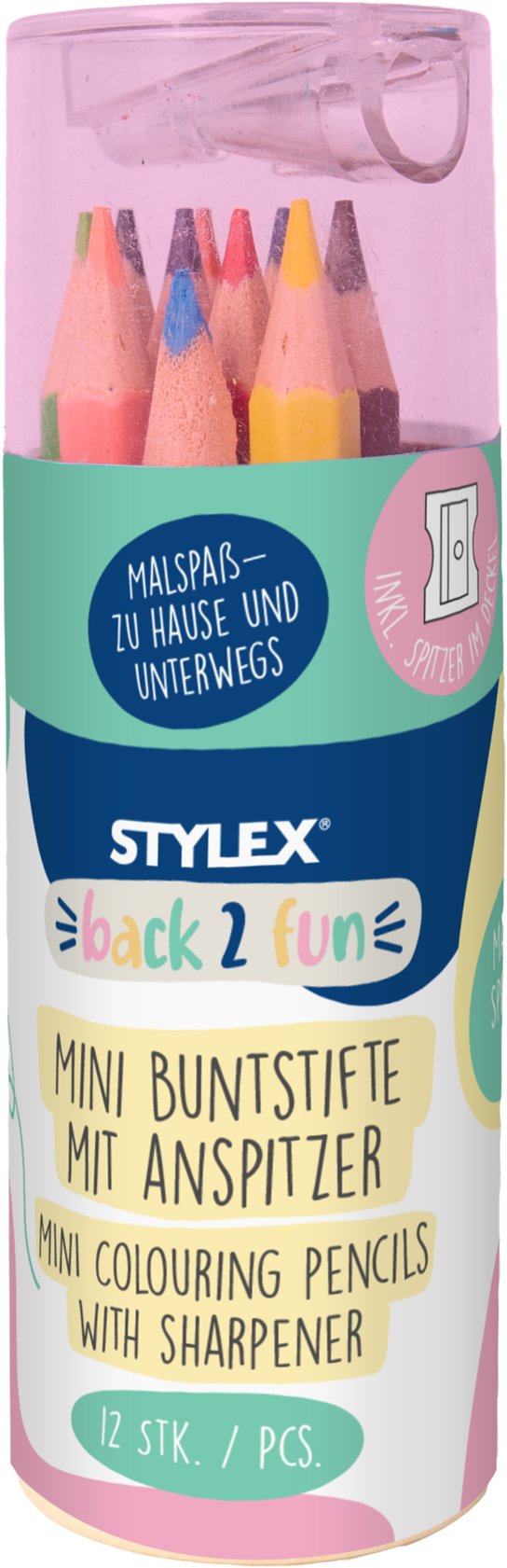 STYLEX mini v krabičce s ořezávátkem, 12 ks