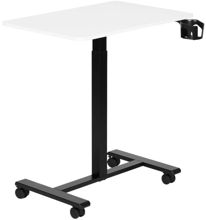 ModernHome JNI-PN01-1-5-NP Mobilní stolek 70 × 48 cm, nastavitelný, bílo-černý