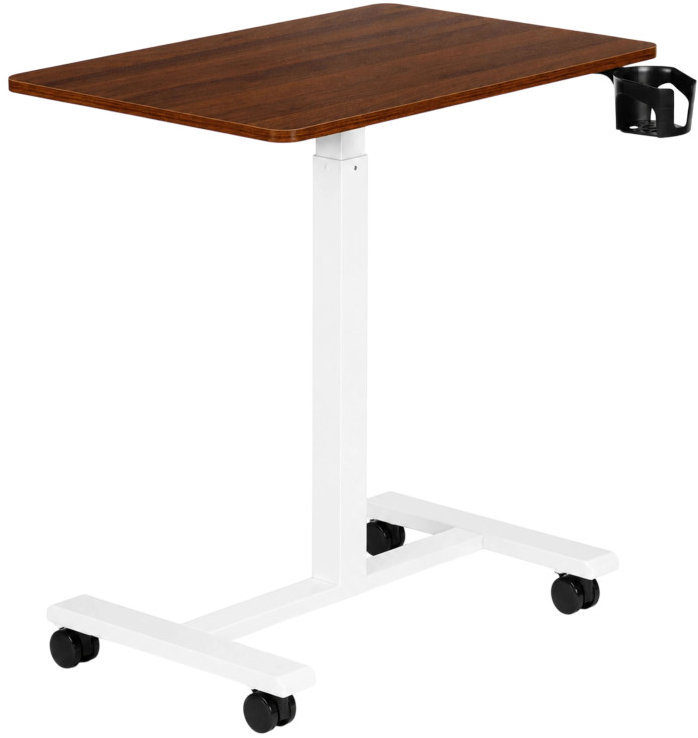 ModernHome JNI-PN01-5-16 Mobilní stolek 70 × 48 cm, nastavitelný, hnědo-bílý