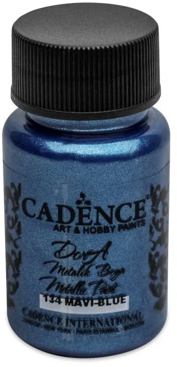 Cadence Metalická 50 ml, modrá - akrylová barva pro kancelářské potřeby