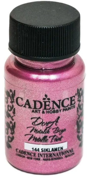Luxusní akrylová barva Cadence Metalická 50 ml, cyklámenová