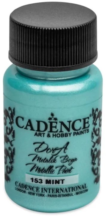 Cadence Metalická 50 ml, mátová - akrylová barva