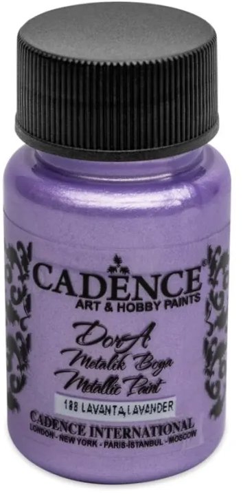 Cadence Metalická 50 ml, levandulová - akrylová barva pro kancelářské potřeby a umělecké potřeby