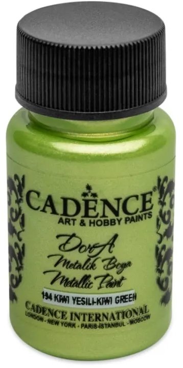 Cadence Metalická 50 ml, světlá zelená - akrylová barva pro umělecké projekty