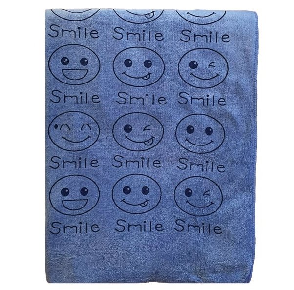 Kaptan Rychleschnoucí osuška Smile 70 × 140 cm, modrá