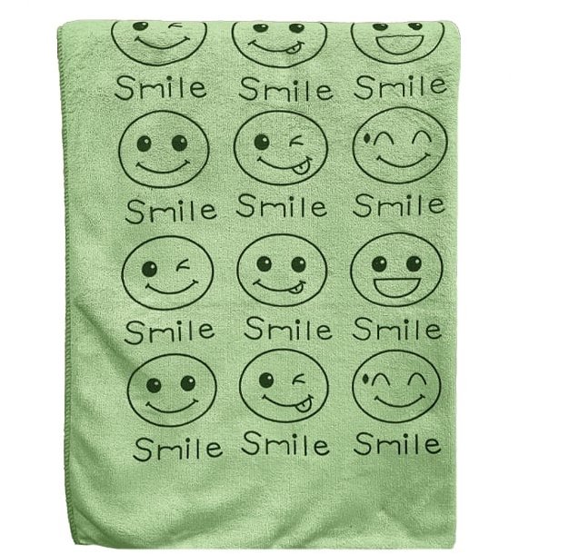 Kaptan Rychleschnoucí osuška Smile 70 × 140 cm, zelená
