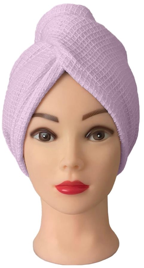 Kaptan Turban na vlasy vafle, světle fialový