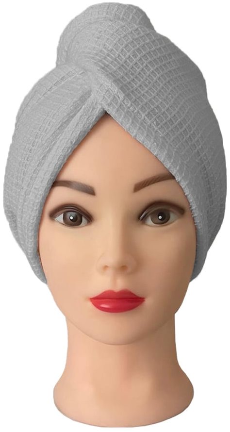 Kaptan Turban na vlasy vafle, světle šedý