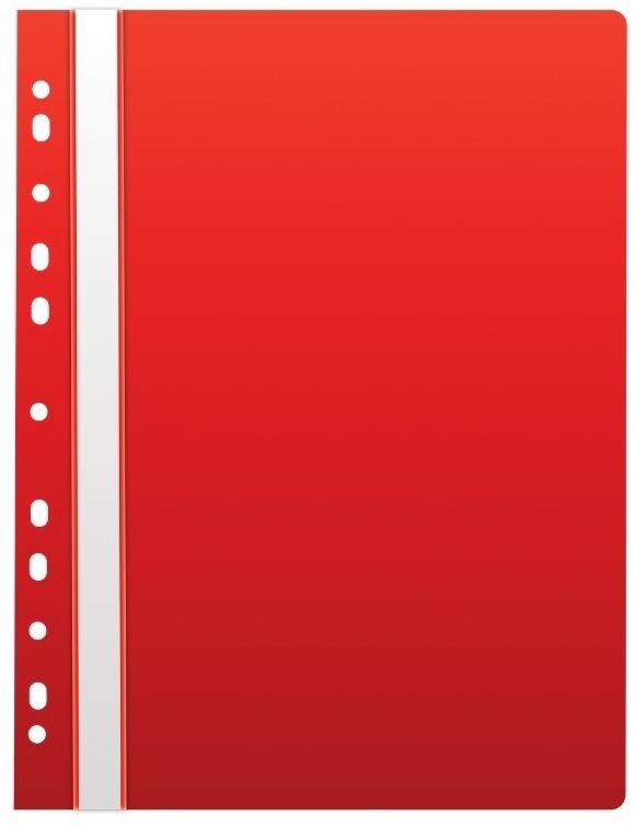 Rychlovazač A4 PP červený - eurozávěs, 10 ks