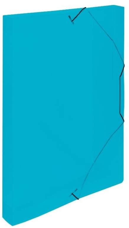 Karton P+P Krabice PP s gumou A4 - Lines modrá - ideální krabice pro organizaci a archivaci dokumentů a materiálů.