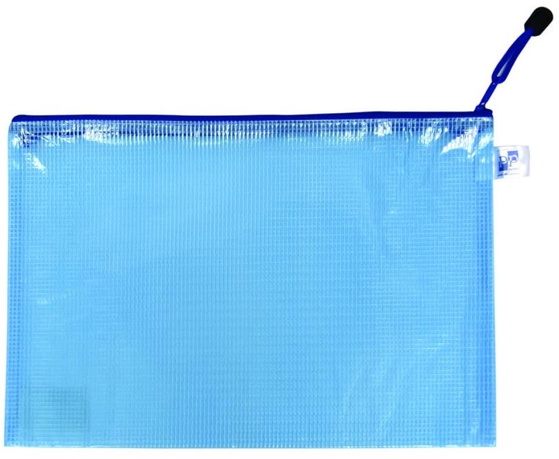 Karton P+P Obálka se zipem síťovaná A4 - modrá
