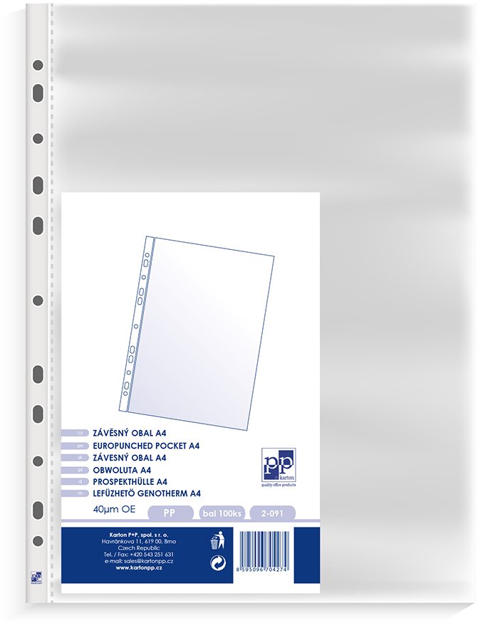 Karton P+P A4/40 mikronů, matné