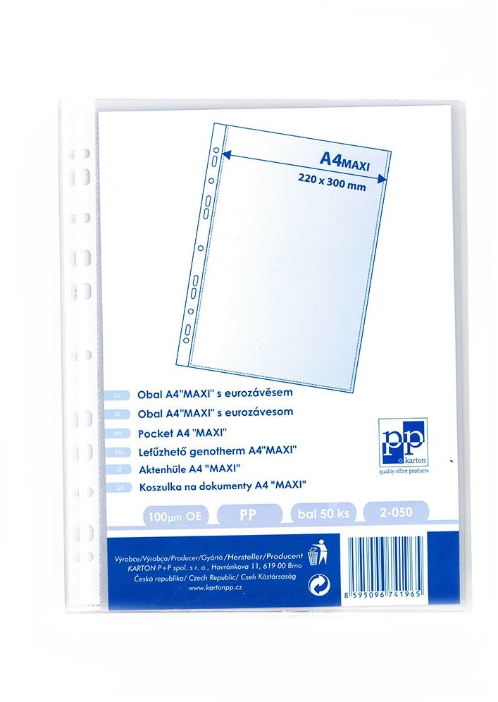 Karton P+P Prospektový obal A4 U MAXI PP eurozávěs