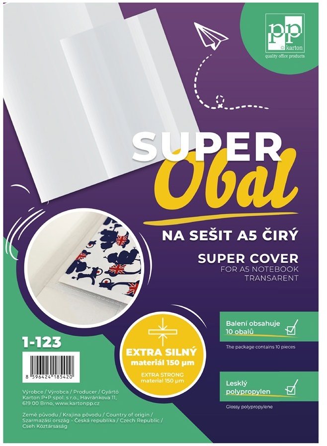 Karton P+P Superobal čirý, PP 150 mikronů, A5