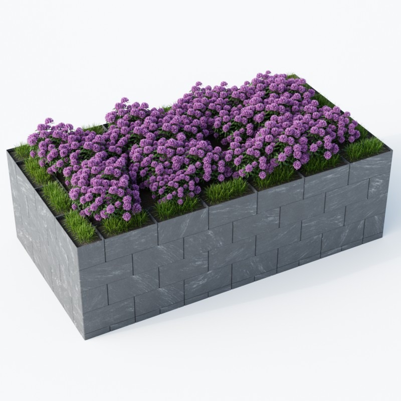 KASKO Flexi Element vyvýšený záhon, 75 × 75 × 27 cm