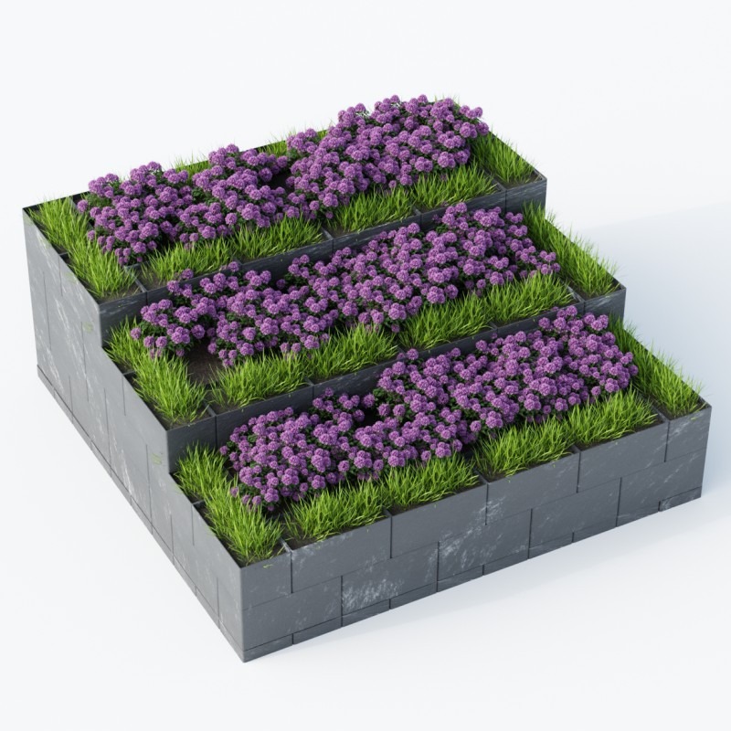 KASKO Vyvýšený záhon kaskáda FLEXI ELEMENT, 50 x 150 x 50 cm