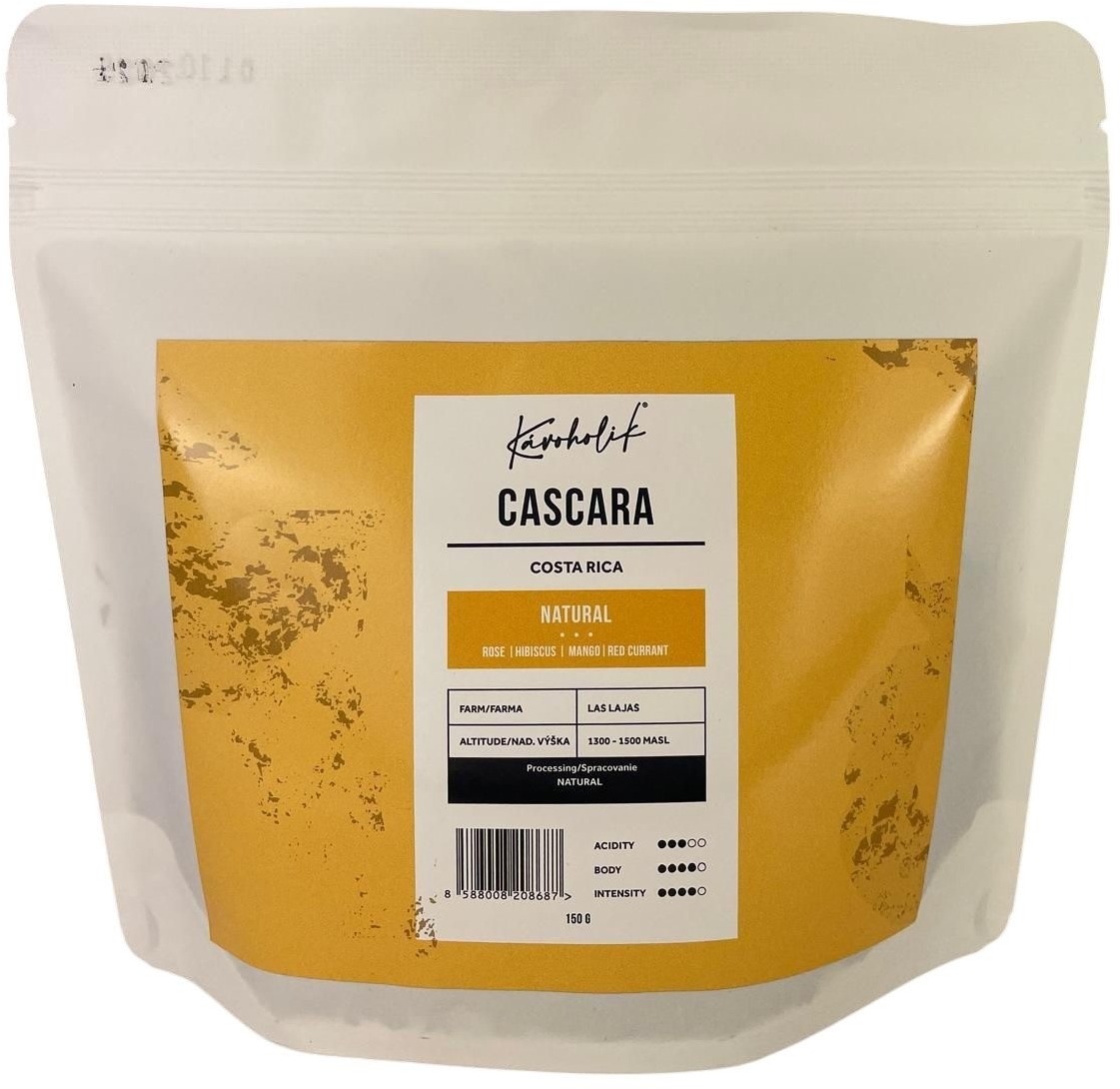 KÁVOHOLIK Kostarika CASCARA, Las Laja, čaj z dužiny kávovníkových čerešní , 150g