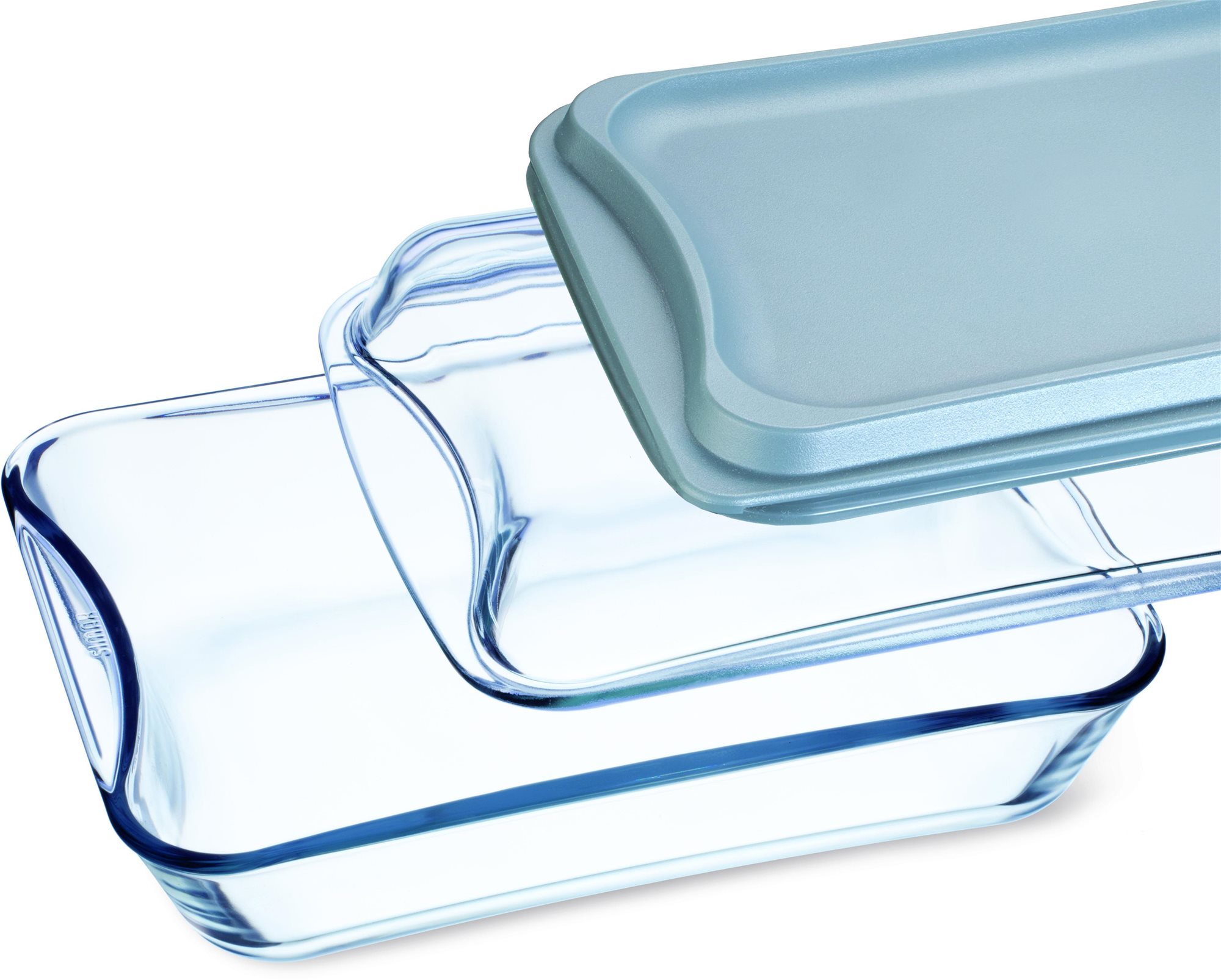 SIMAX Pekáč hranatý 2.5 l + 1.9 l víko sklo a plast