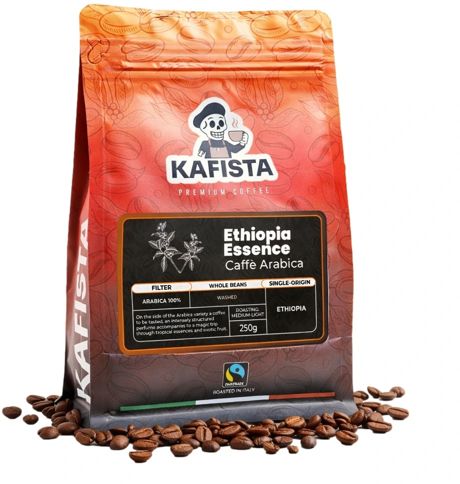 Kafista "Ethiopia Essence" - Zrnková káva, 100% Arabica Single Origin Káva 250 g