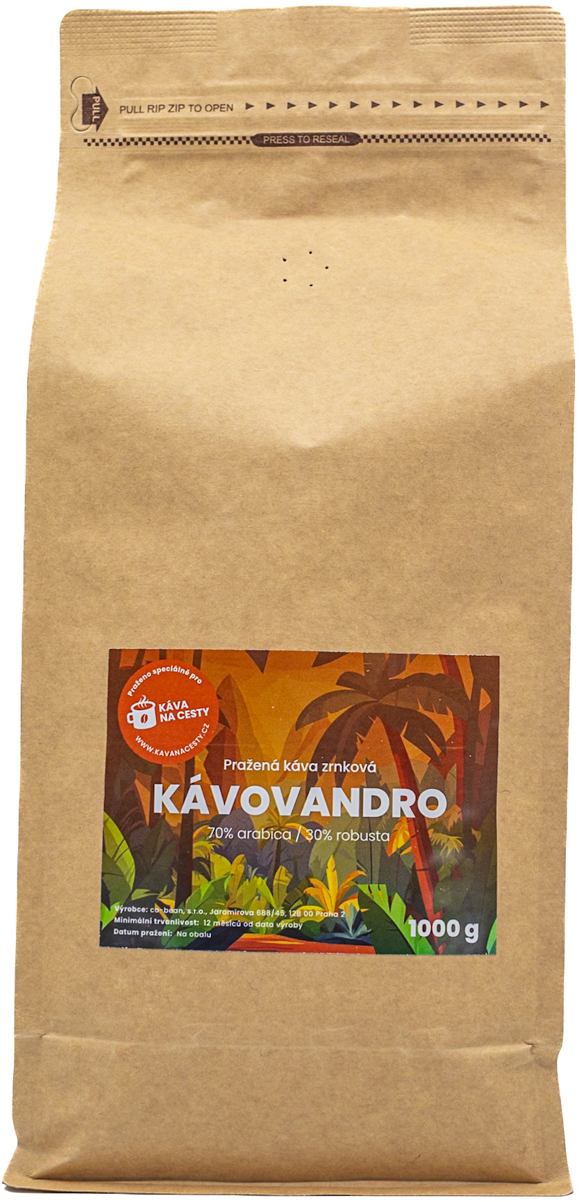 Káva na cesty Kávovandro 1000 g