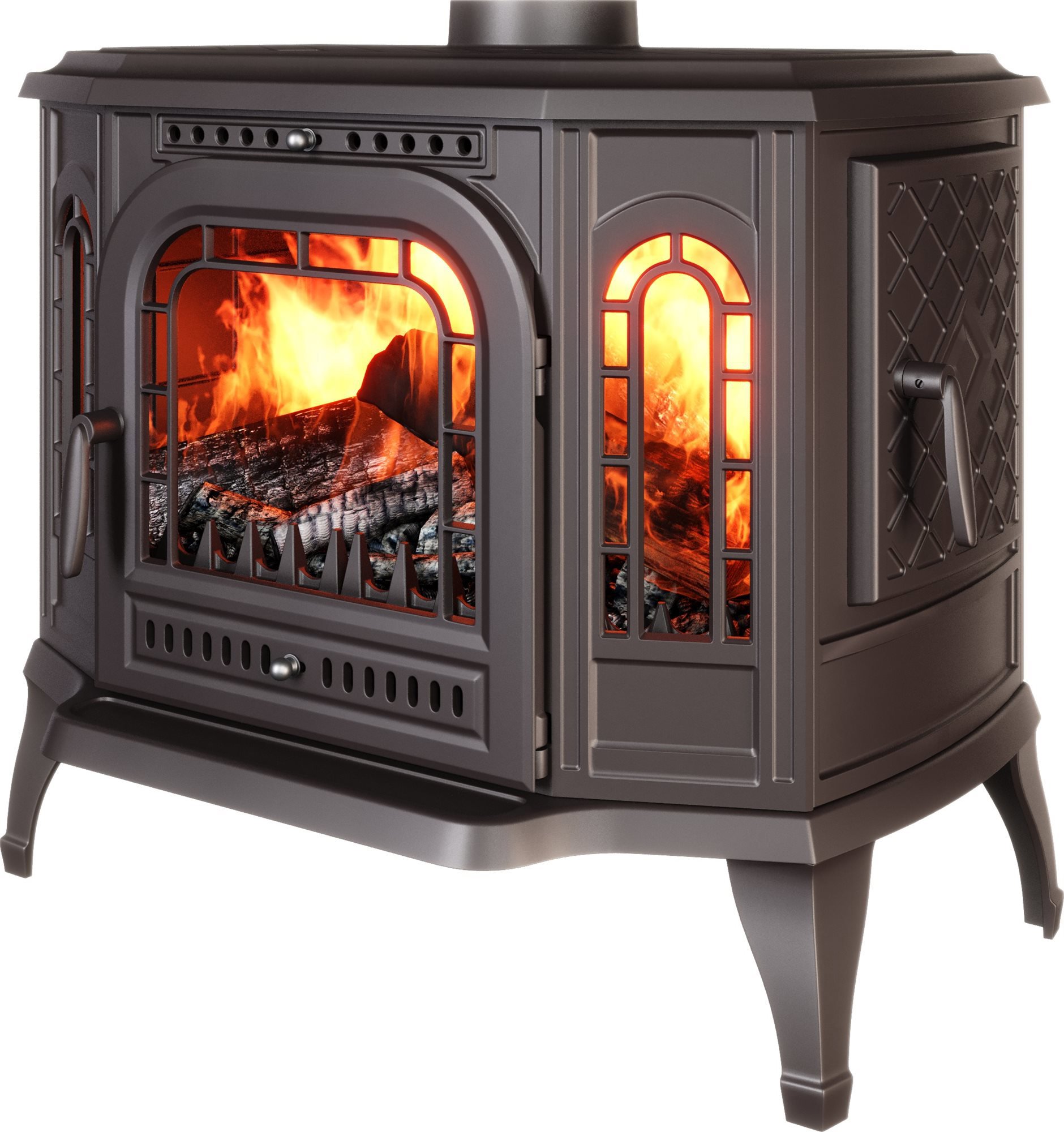 KAWMET Litinová krbová kamna P7, PB - 10,5 kW ECO