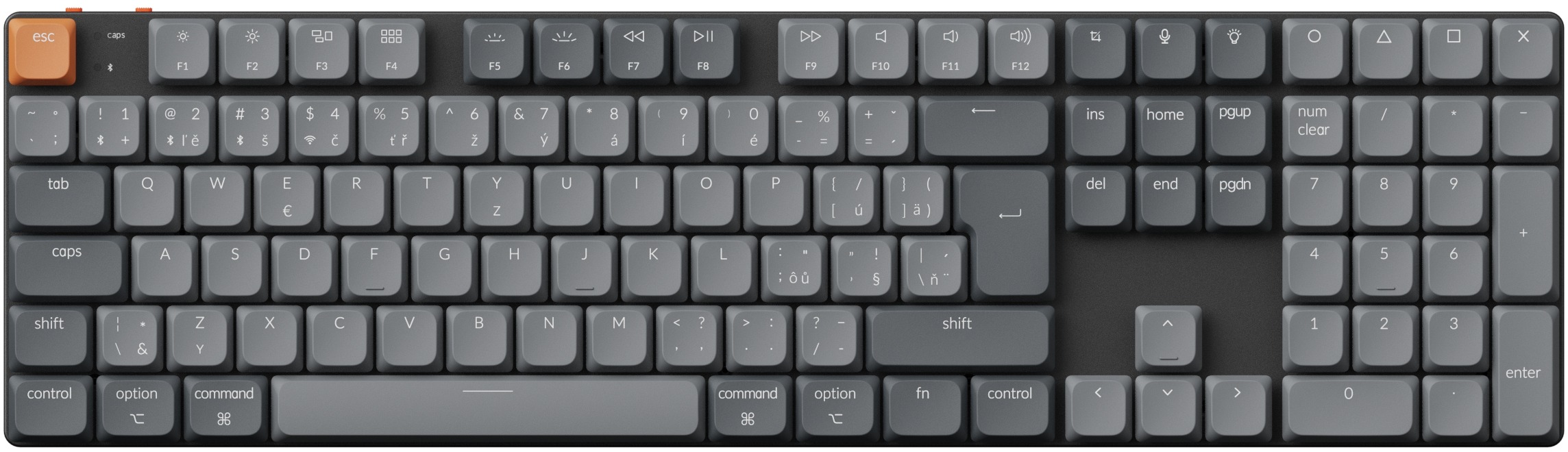 Keychron K5 Max Swappable Gateron RGB Backlight Brown Switch - CZ/SK