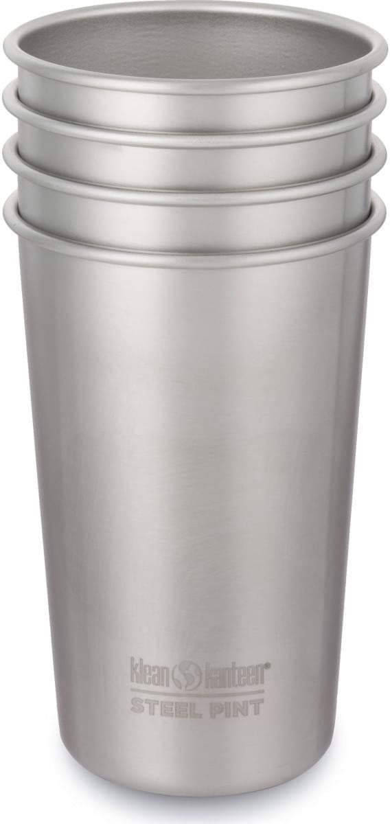 Klean Kanteen nerezové kelímky, brushed stainless, 4 ks, 473 ml