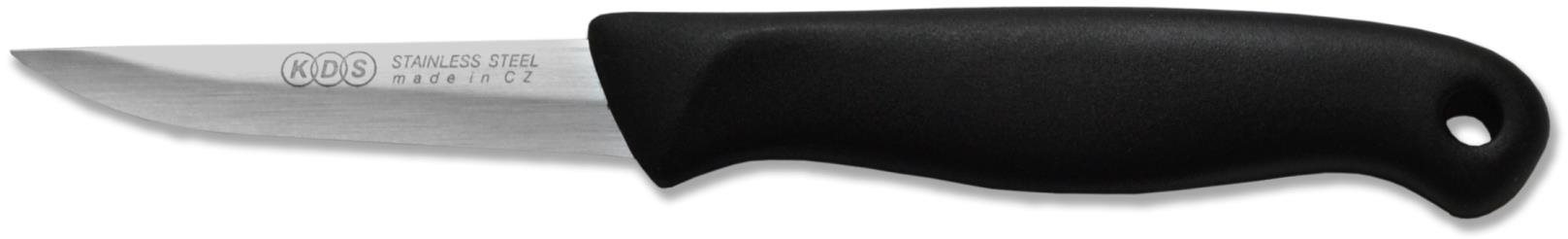 KDS Nůž kuchyňský hornošpičatý 7,5 cm, černý