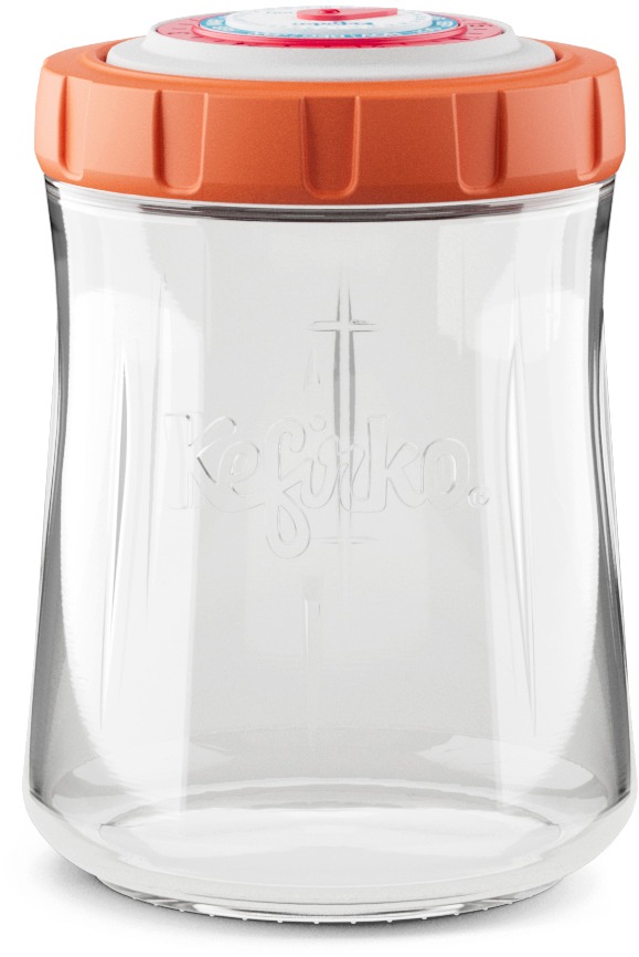 Kefirko Skladovací nádoba, 900 ml, oranžová