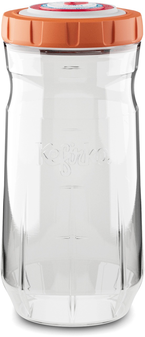 Kefirko Skladovací nádoba, 1400 ml, oranžová