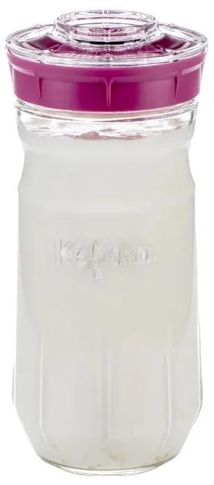 Kefirko Kefírový kombucha fermerter a pěstební nádoba na klíčky, objem 1400 ml, růžový