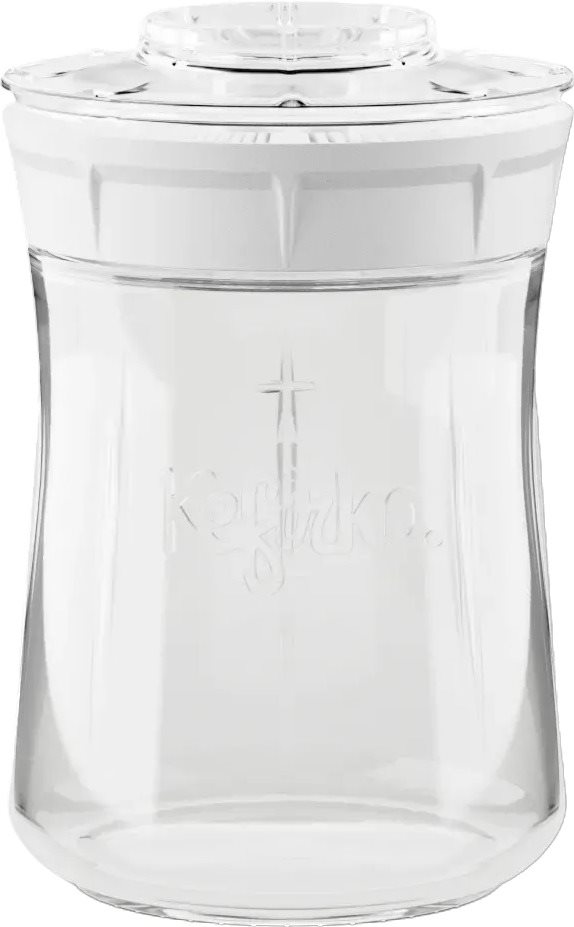 Kefirko Kefírový kombucha fermerter a pěstební nádoba na klíčky, objem 900 ml, bílý