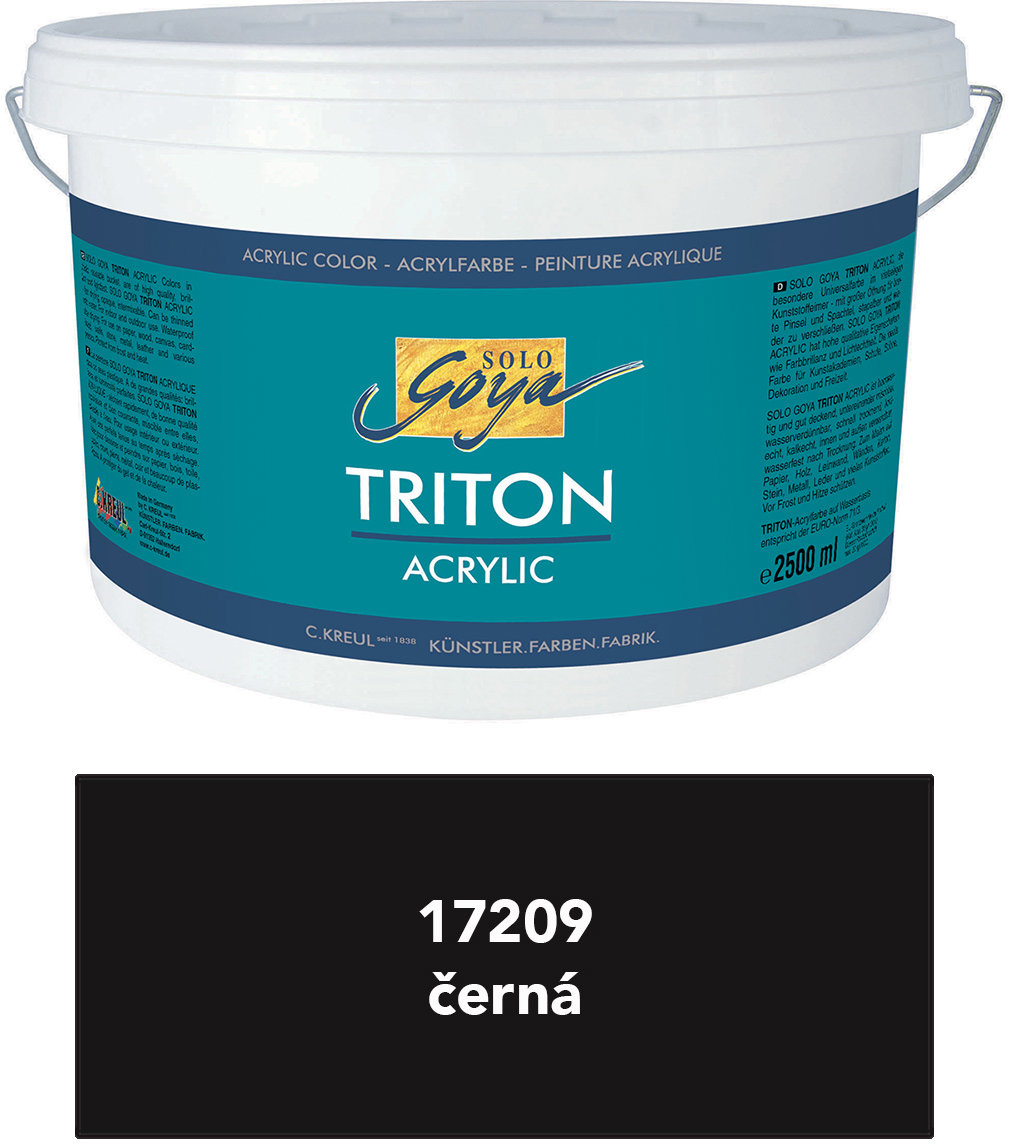 Kreul Triton Solo Goya 2500 ml, černá - akrylový lak pro kancelář a papírnictví