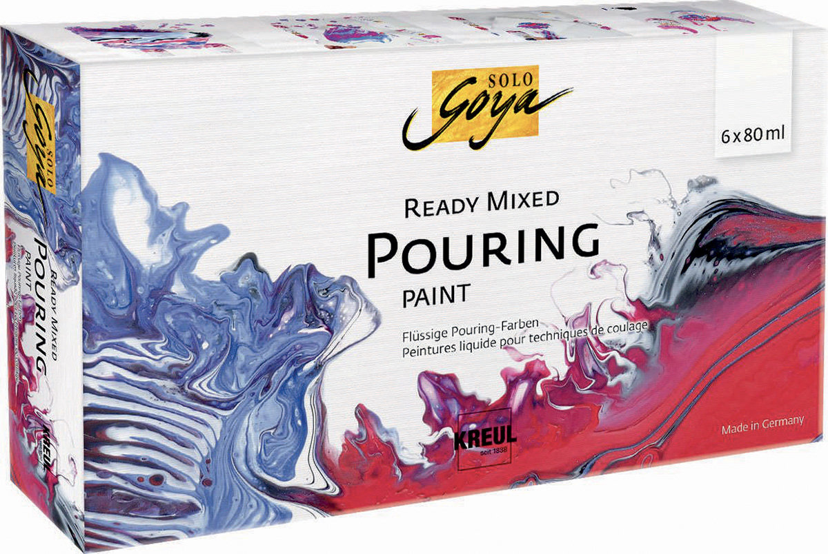 KREUL Solo goya Pouring fluid, sada 6 barev x 80 ml